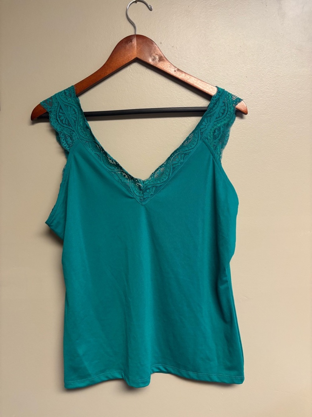 Woman’s Lace-Trim V-Neck Women's Tank Tops. Set of 3.
